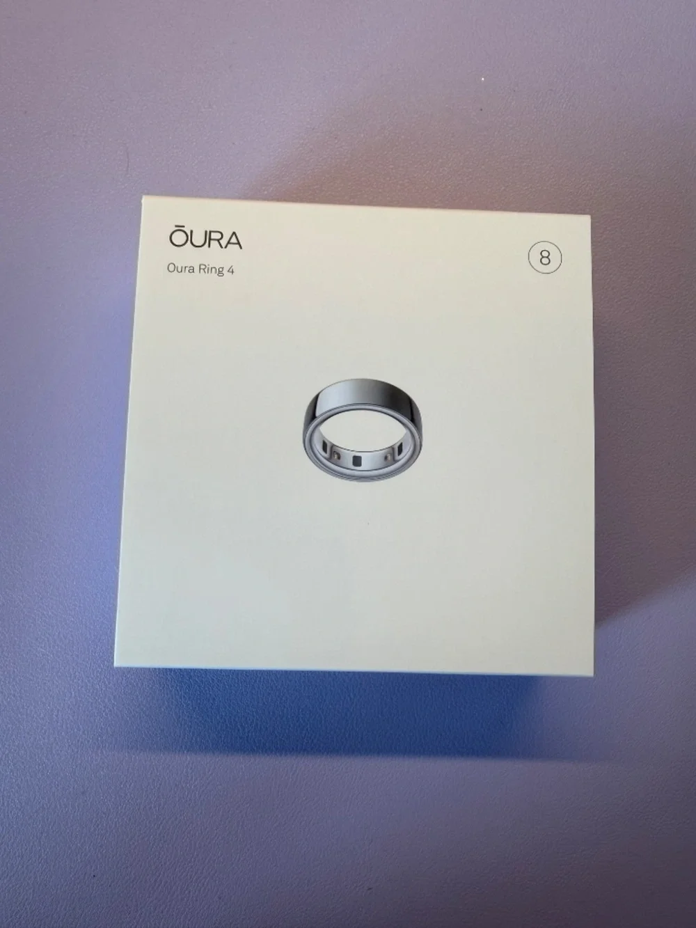 BRAND NEW FACTORY SEALED OURA RING 4 SIZE 8 SILVER